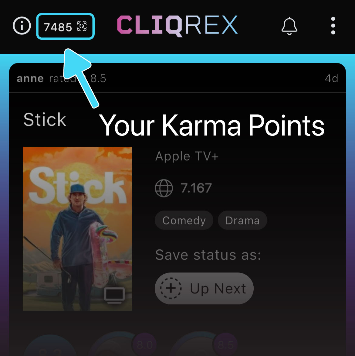 CliqRex Karma Points